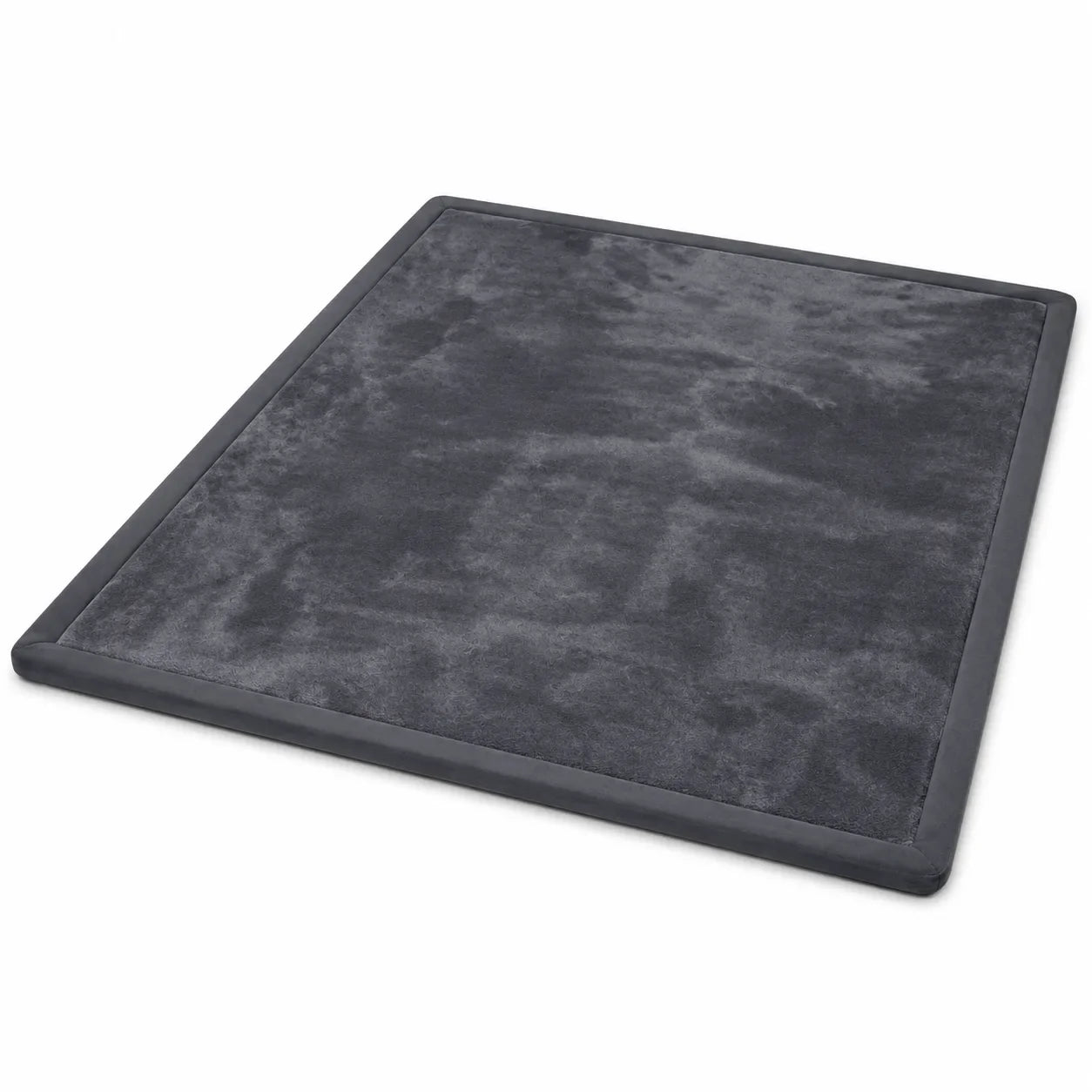 PocoKoko memory foam play mat in Charcoal — full mat on white background