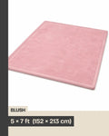 PocoKoko memory foam play mat in blush pink — size 5x7