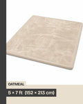 PocoKoko memory foam play mat in oatmeal beige — size 5x7